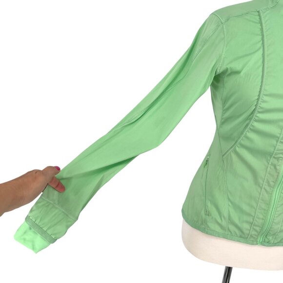 Lululemon Laser Speed Jacket Citra Lime Wind Water Resistant Size 6 - Picture 6 of 16